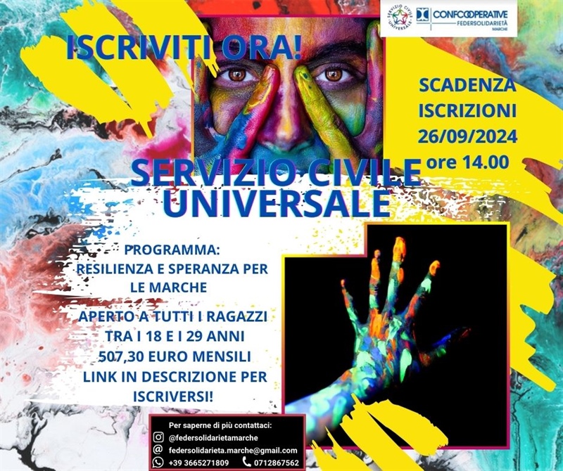 BANDO SERVIZIO CIVILE UNIVERSALE AUTOFINANZIATO 2024