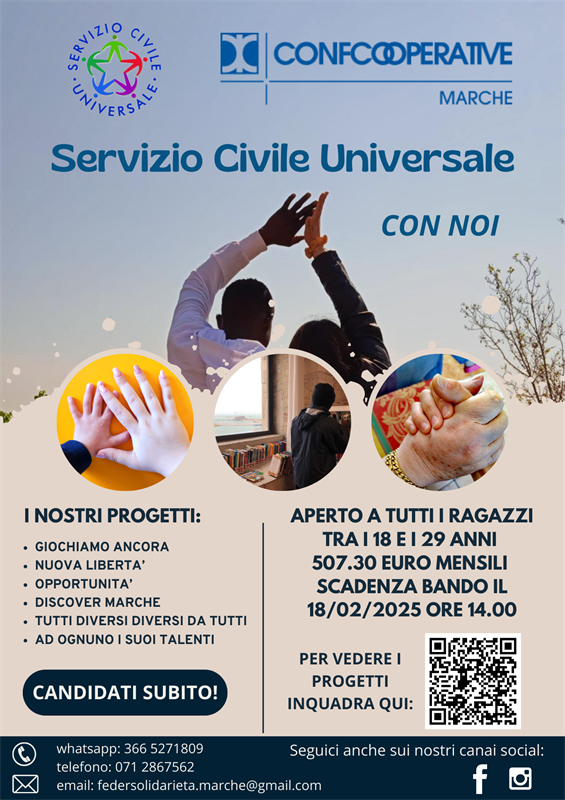 BANDO SERVIZIO CIVILE UNIVERSALE 2024/2025